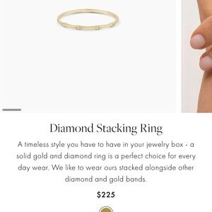 Gorjana 14k Gold Diamond Stacking Ring